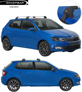 Skoda Fabia Yakima Whispbar roof rack 